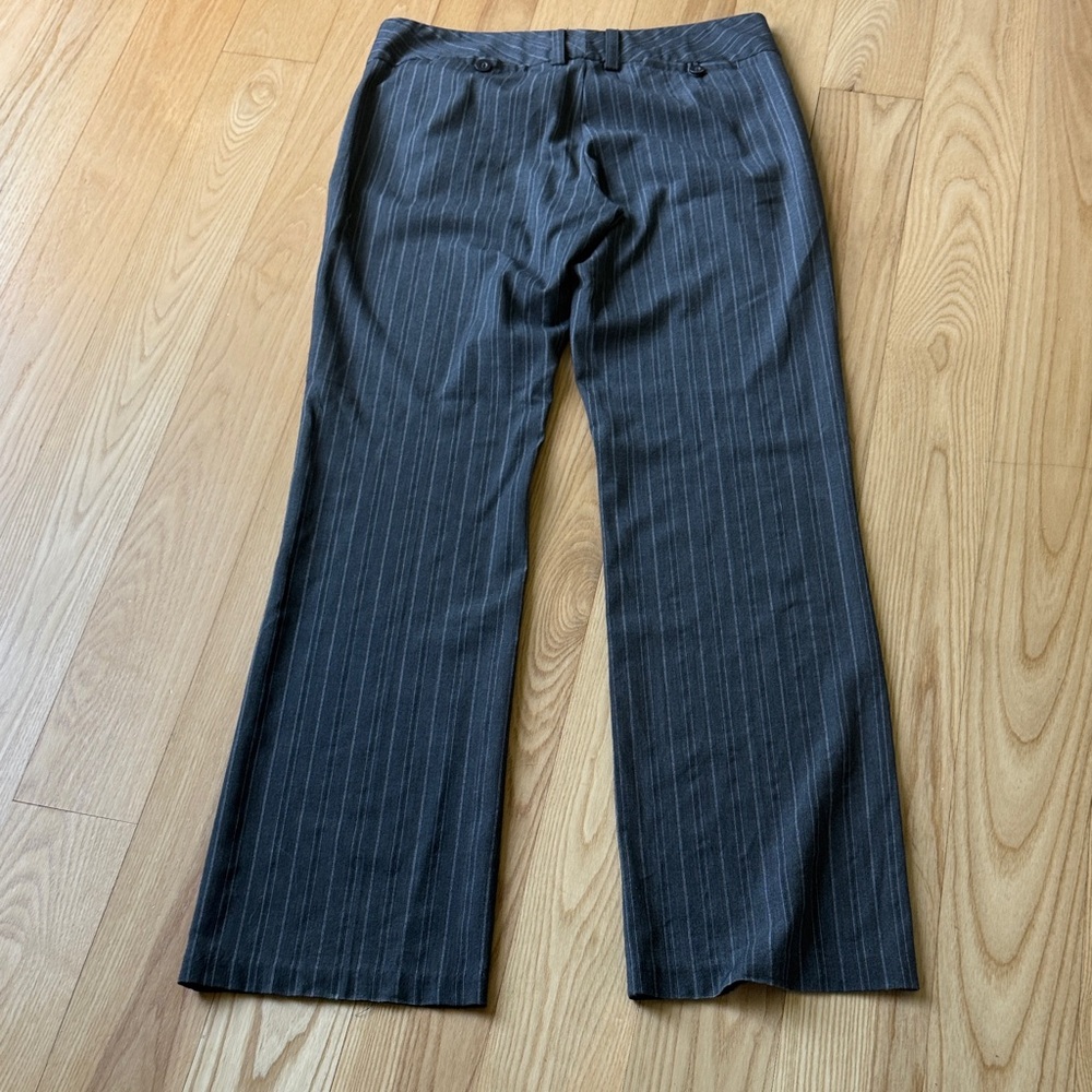 My Michelle Size 9 Pinstripe Dress Pants Gray Workwear Trouser Chic Office - Picture 7 of 10